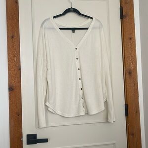 Waffle knit sweater
